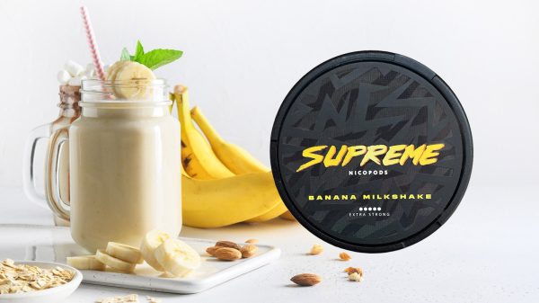 Supreme Banana Milkshake Nicotine Pouches Review: A Creamy Delight for Seasoned Snus Enthusiasts