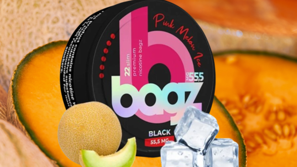 Experience the Refreshing Fusion of Flavors with Bagz Pink Melon Ice Black Nicotine Pouches!